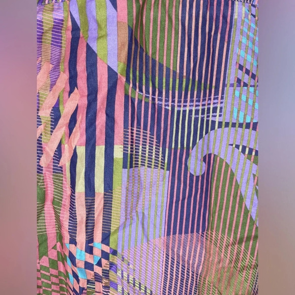 ROBERT GRAHAM Abstract Striped Button Up Shirt Women’s Size Large Purple Pink - Picture 6 of 13